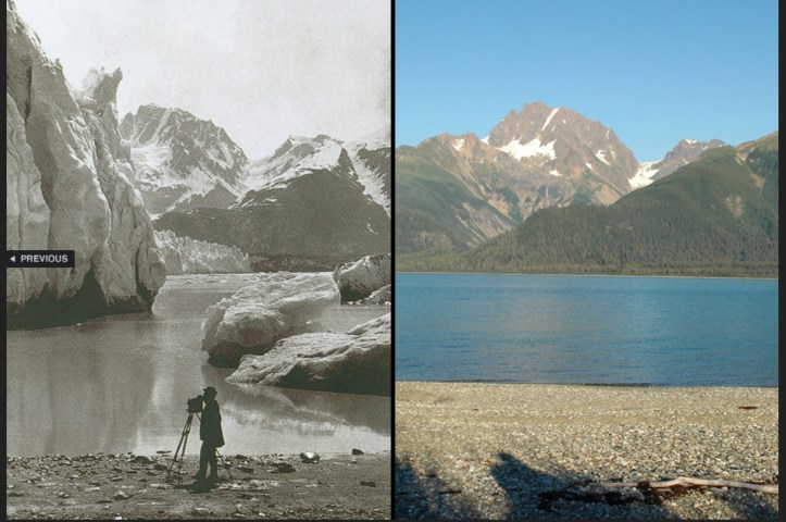 Muir glacier melt 1909-
