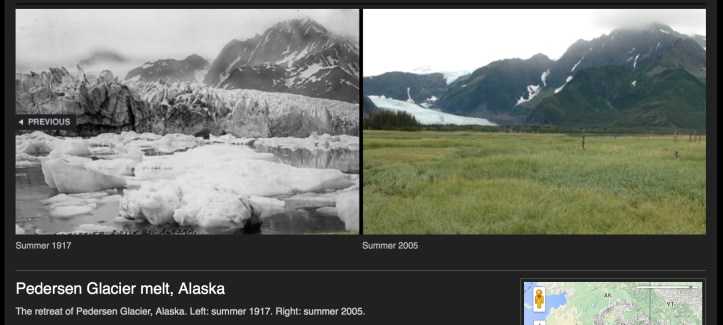 Pedersen Glacier melt 1917-2005