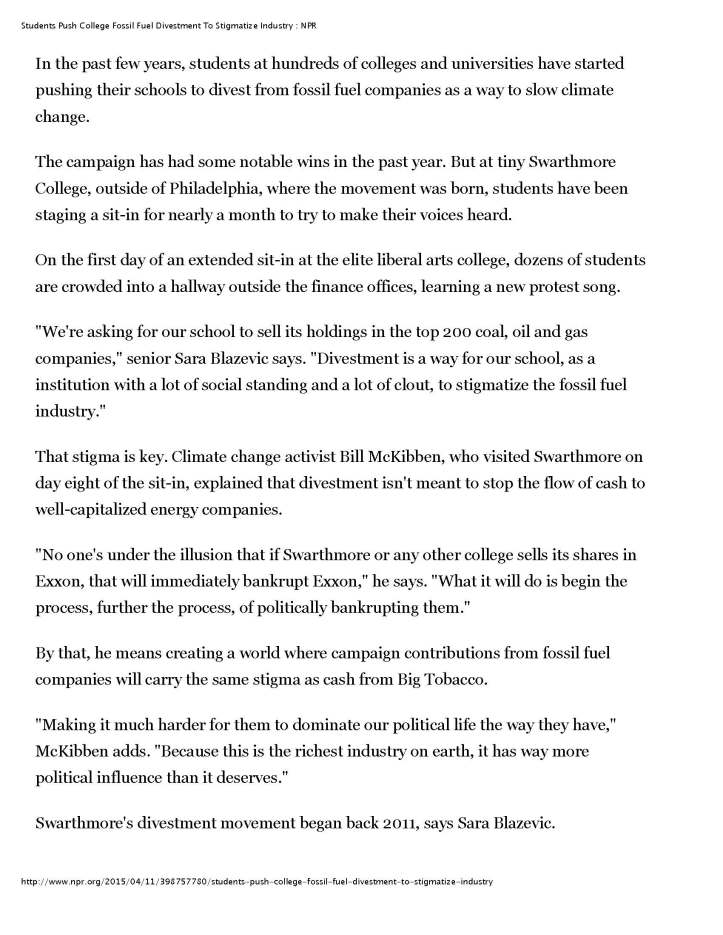 Students Push College Fossil Fuel Divestment To Stigmatize Industry - NPR_Page_2